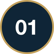 Circular design with number 01