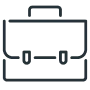 Simple briefcase icon illustration