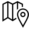 Simple location pin icon design