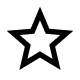 Star shape outline in black